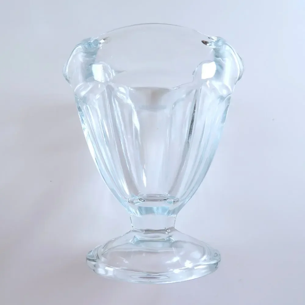 Vintage Anchor Hocking Clear Glass Footed Sherbet Dessert Glass Dishes Set of 6
